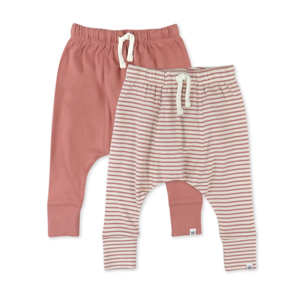 The Honest Company Pink and Striped Joggers Set